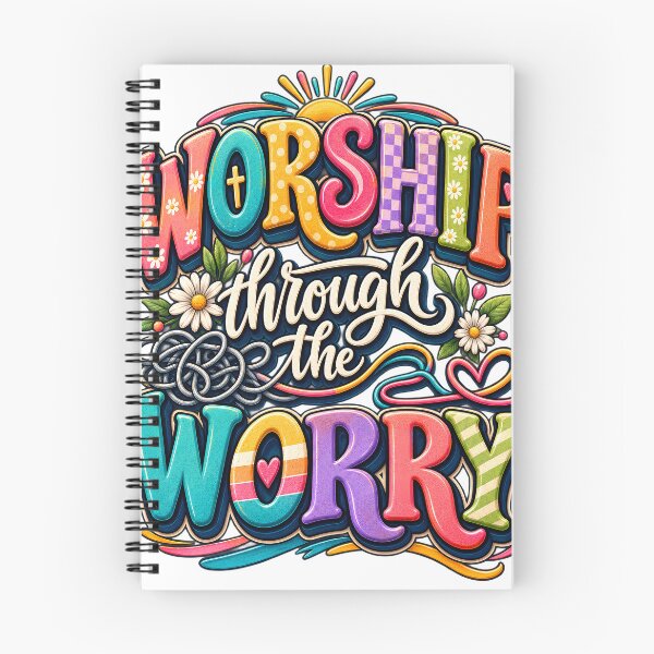 Item preview, Worship Through the Worry T-Shirt, Christian Faith Lover Gift, Jesus Inspirational Bible Verse Graphic Tee, Religious Worship Shirt designed and sold by OUICHA.