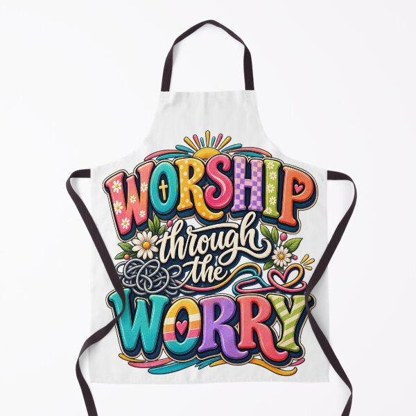 Item preview, Worship Through the Worry T-Shirt, Christian Faith Lover Gift, Jesus Inspirational Bible Verse Graphic Tee, Religious Worship Shirt designed and sold by OUICHA.