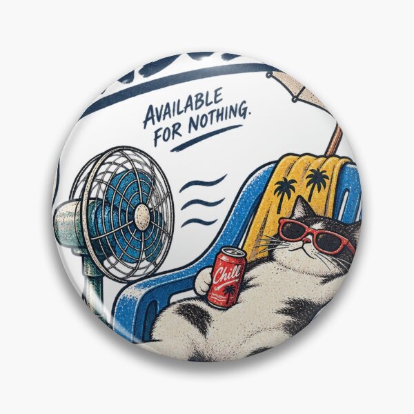 Item preview, Professionally Unbusy Lazy Cat Summer designed and sold by zenarty design.