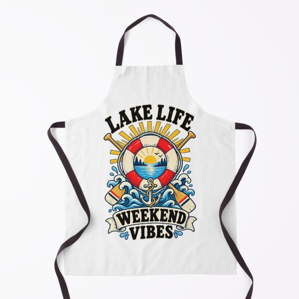 Item preview, Lake Life Weekend Vibes Retro Nautical Summer Design designed and sold by urbinet.