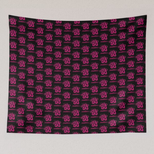 Item preview, Neon Pink Dripping Flower on Black designed and sold by NylaInnerBloom.