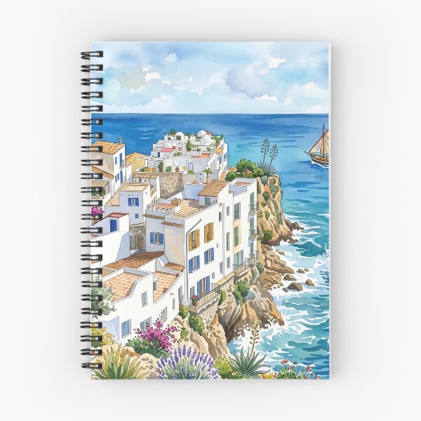 Item preview, Ibiza watercolor Travel Print, Balearic Islands Spain designed and sold by POSTERIOCREW.