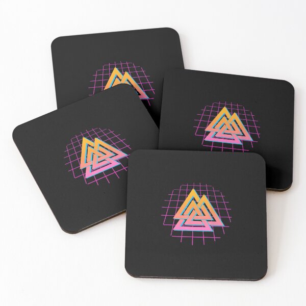 Item preview, Geometric Neon Grid Triangles Retro Vaporwave Art designed and sold by angierelve.