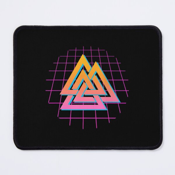 Item preview, Geometric Neon Grid Triangles Retro Vaporwave Art designed and sold by angierelve.