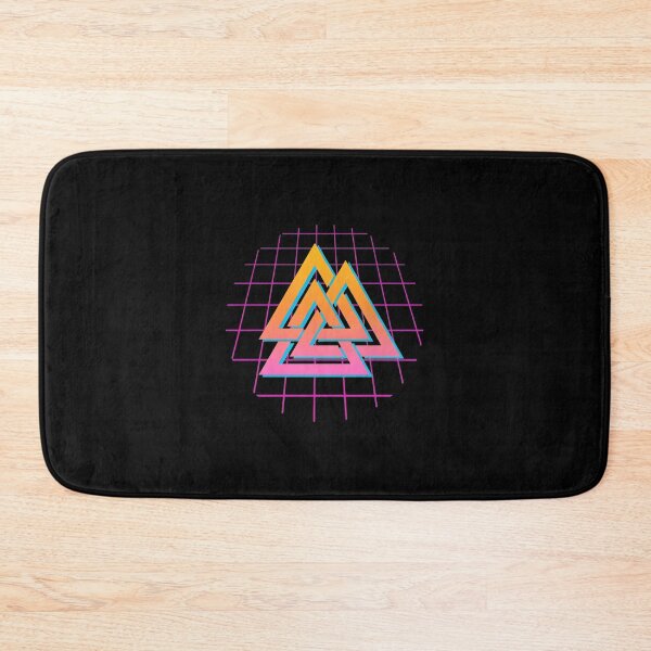Item preview, Geometric Neon Grid Triangles Retro Vaporwave Art designed and sold by angierelve.