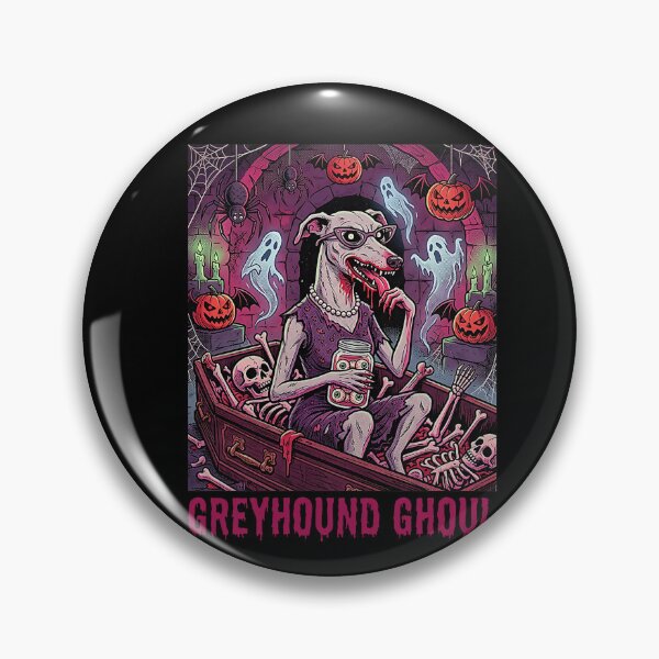 Item preview, Greyhound Ghoul Zombie Dog Haunted Halloween Horror designed and sold by VioletNance.