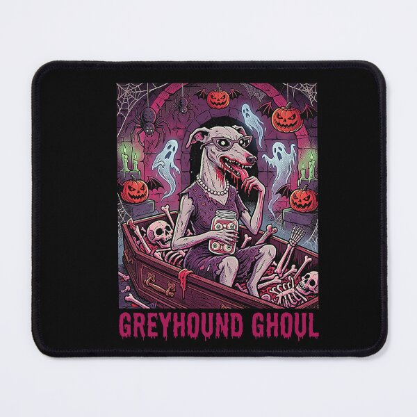 Item preview, Greyhound Ghoul Zombie Dog Haunted Halloween Horror designed and sold by VioletNance.