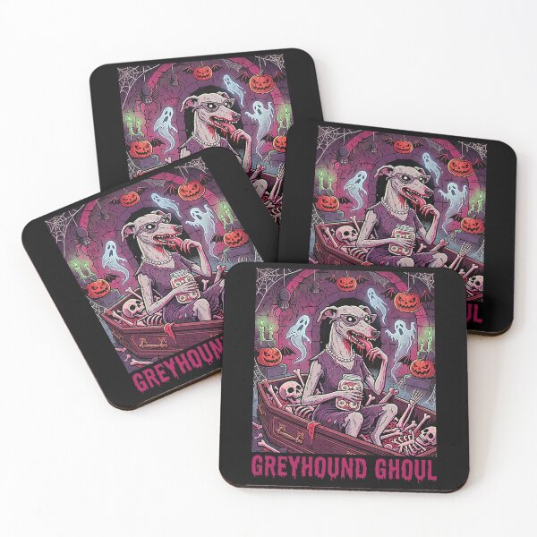 Item preview, Greyhound Ghoul Zombie Dog Haunted Halloween Horror designed and sold by VioletNance.