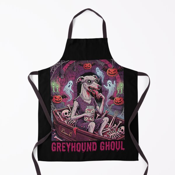 Item preview, Greyhound Ghoul Zombie Dog Haunted Halloween Horror designed and sold by VioletNance.