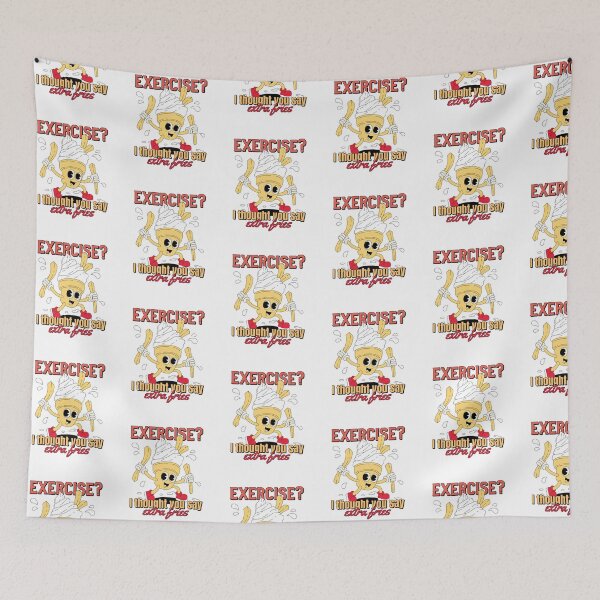 Item preview, Exercise I Thought You Said Extra Fries - Retro Cartoon designed and sold by chatzous.