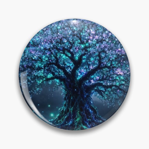Item preview, Bioluminescent Tree of Life on Cliff Night Galaxy Wall Art designed and sold by Pyt27.