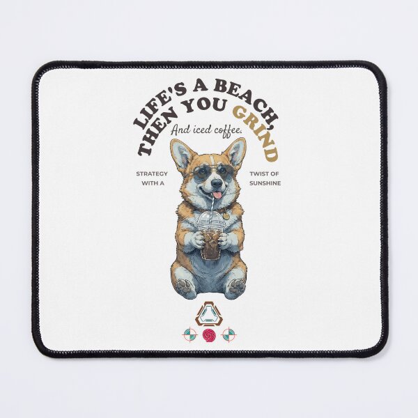 Item preview, Cool Corgi with Iced Coffee - Stylish Dog Lover Tee designed and sold by Whimsy Trail Co.