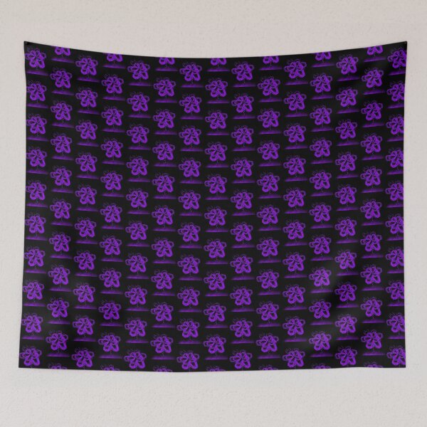 Item preview, Neon Purple Dripping Flower on Black designed and sold by NylaInnerBloom.