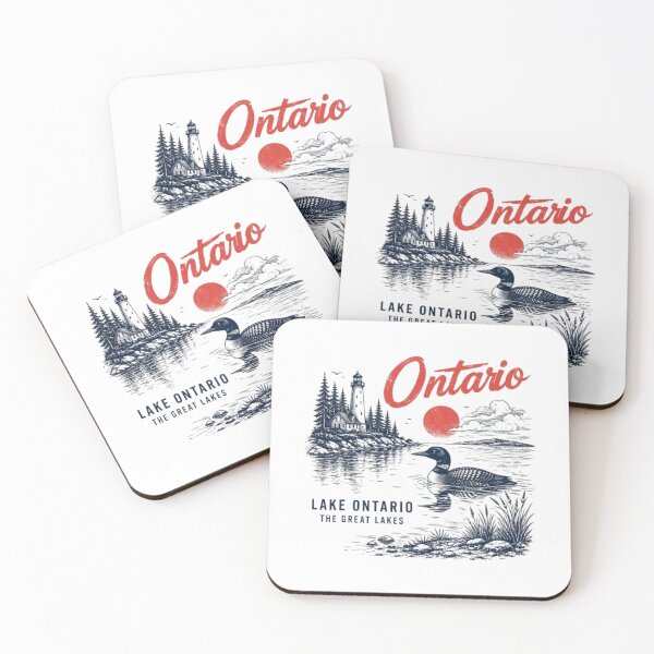 Item preview, Lake Ontario Loon, Vintage Great Lakes Lighthouse, Retro Sunset Nature Wildlife Top, Lake Life Graphic designed and sold by DreadFlockArt.