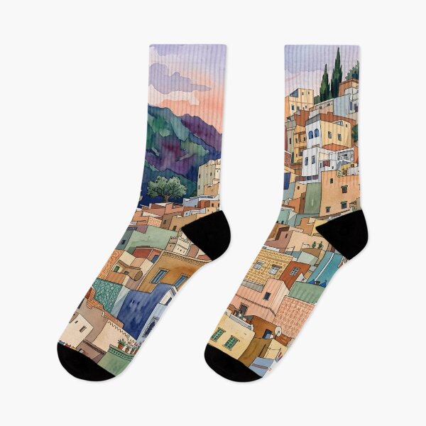 Artikelvorschau, Tanger Aquarell-Reisedruck, Marokko entworfen und verkauft von POSTERIOCREW.