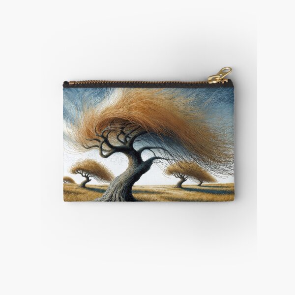 Item preview, Surreal Windblown Tree in Field Landscape designed and sold by Mike Kiev art.