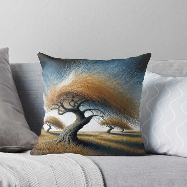 Item preview, Surreal Windblown Tree in Field Landscape designed and sold by Mike Kiev art.