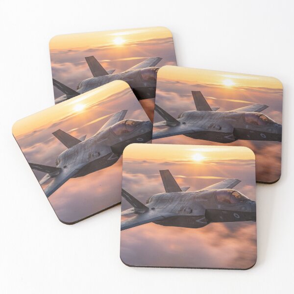 Item preview, F-35 Lightning Banking Above Pink Clouds designed and sold by Airpower Art.