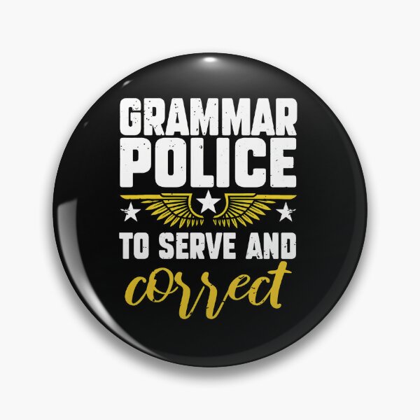 Item preview, Grammar Police Serve and Correct Winged Emblem designed and sold by starchfa.