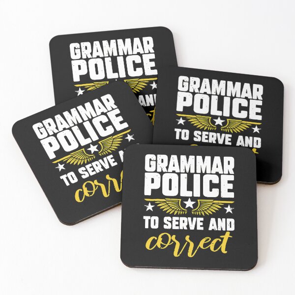 Item preview, Grammar Police Serve and Correct Winged Emblem designed and sold by starchfa.