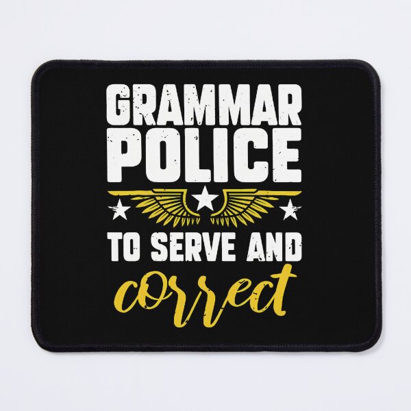 Item preview, Grammar Police Serve and Correct Winged Emblem designed and sold by starchfa.
