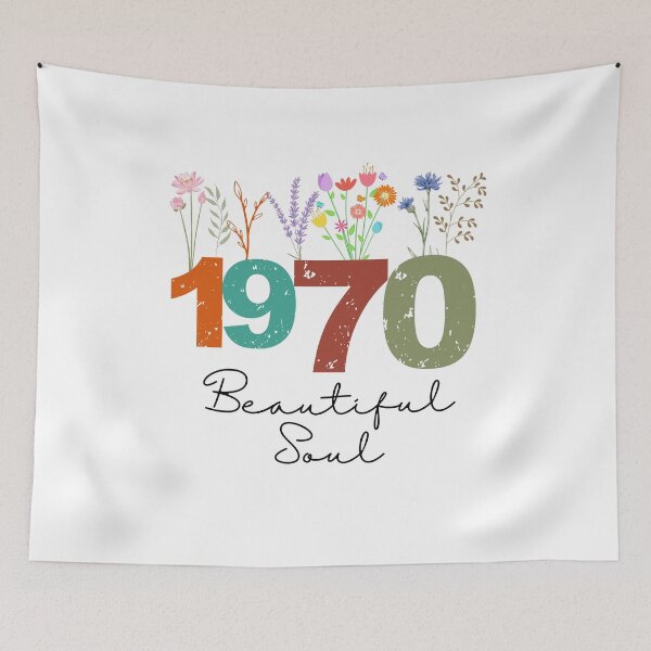 Item preview, 1970 Floral Beautiful Soul Birthday Design designed and sold by FlareCraftStudio.
