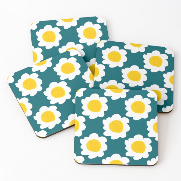Item preview, Scandi Transformative Teal Daisy Mid Century Retro Pattern designed and sold by CaramelCo.