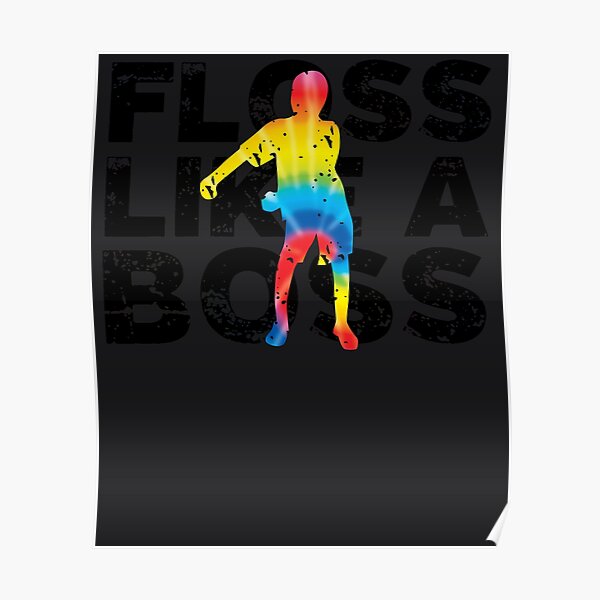 Floss Dance Floss Like A Boss Galaxy Green Poster By Reyvanex Redbubble - floss roblox