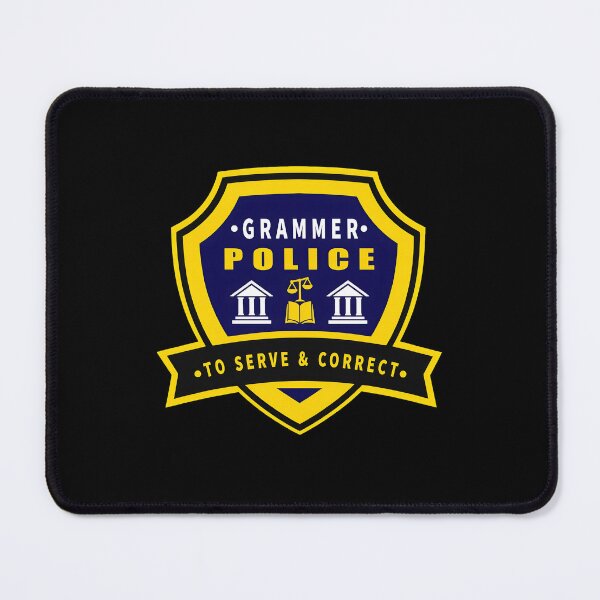 Item preview, Grammar Police To Serve & Correct Badge Emblem designed and sold by starchfa.