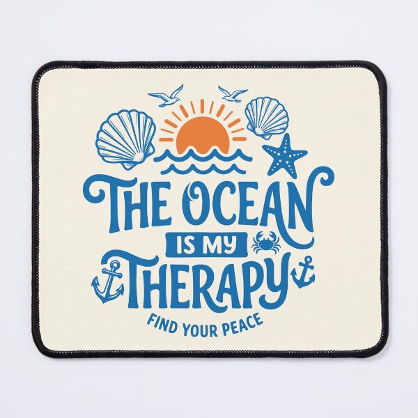 Item preview, Ocean Is My Therapy Retro Sunset Sea Lover Nautical designed and sold by Y-Vibes.