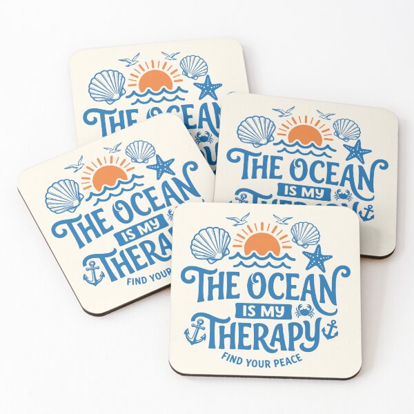 Item preview, Ocean Is My Therapy Retro Sunset Sea Lover Nautical designed and sold by Y-Vibes.