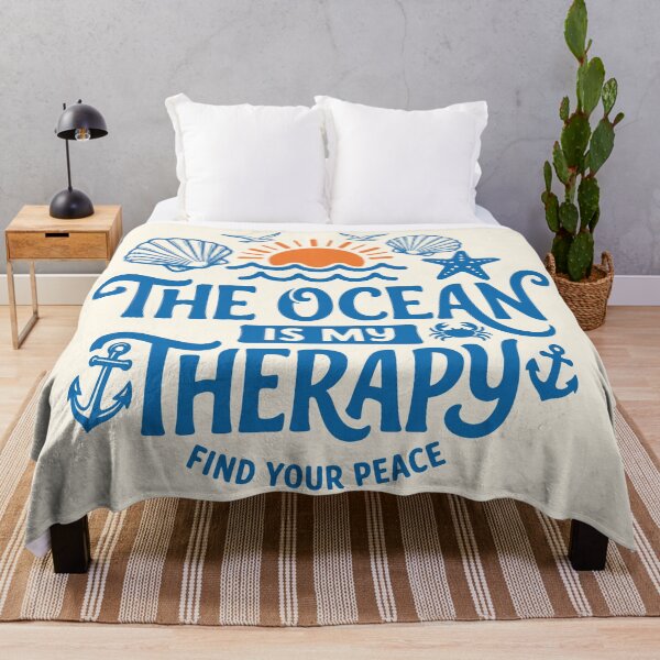 Item preview, Ocean Is My Therapy Retro Sunset Sea Lover Nautical designed and sold by Y-Vibes.