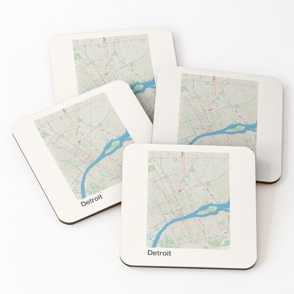 Item preview, Detroit Minimalistic Map Art designed and sold by MapsNerd.
