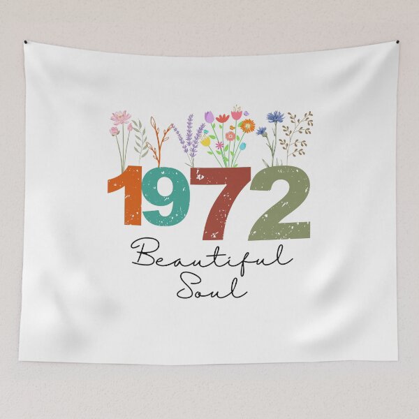 Item preview, 1972 Floral Beautiful Soul Birthday Design designed and sold by FlareCraftStudio.