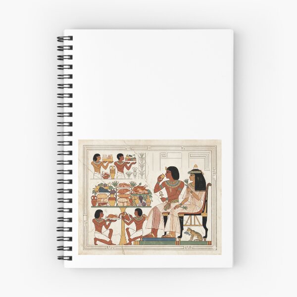 Item preview, Ancient Egyptian Feast - Tomb Fresco Banquet & Sacred Cat Art designed and sold by FreiherrPK.