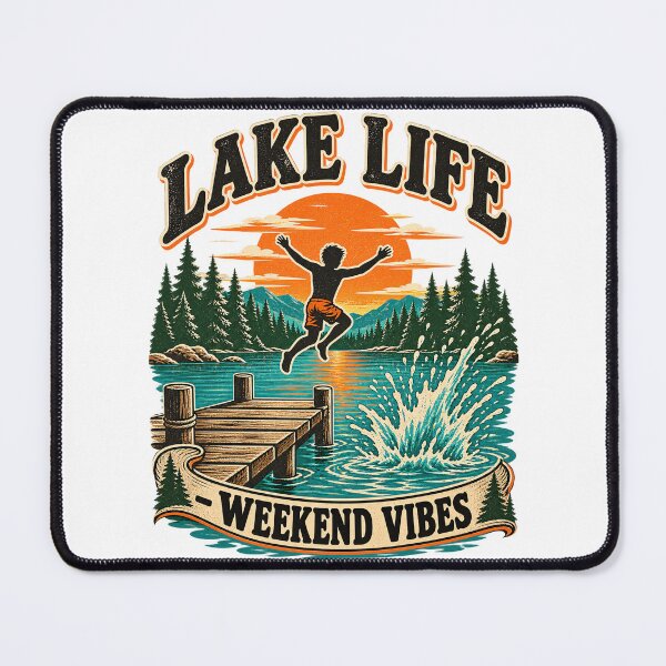 Item preview, Lake Life Weekend Vibes Retro Summer Camp Jump designed and sold by urbinet.