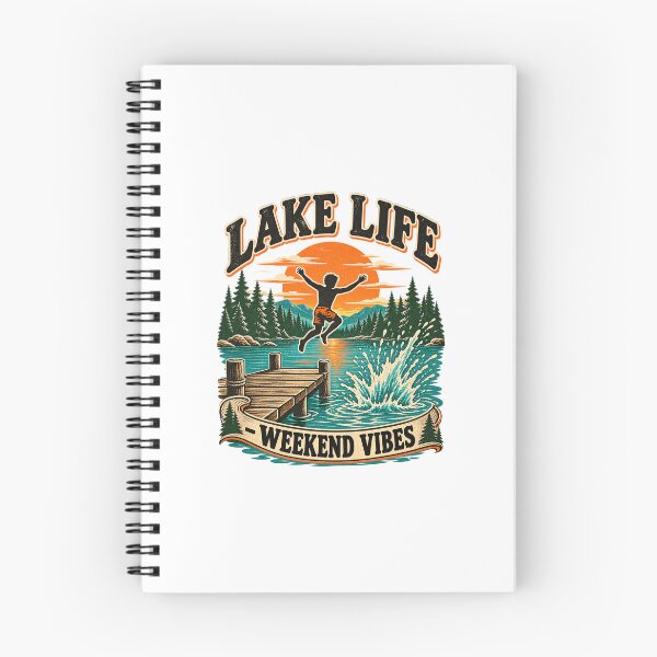 Item preview, Lake Life Weekend Vibes Retro Summer Camp Jump designed and sold by urbinet.