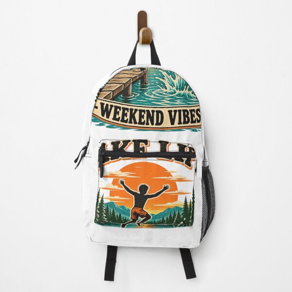 Item preview, Lake Life Weekend Vibes Retro Summer Camp Jump designed and sold by urbinet.