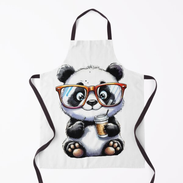 Item preview, Cute Panda with Glasses and Coffee designed and sold by AcruxUltra.
