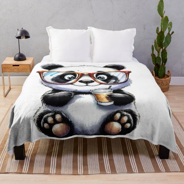 Item preview, Cute Panda with Glasses and Coffee designed and sold by AcruxUltra.