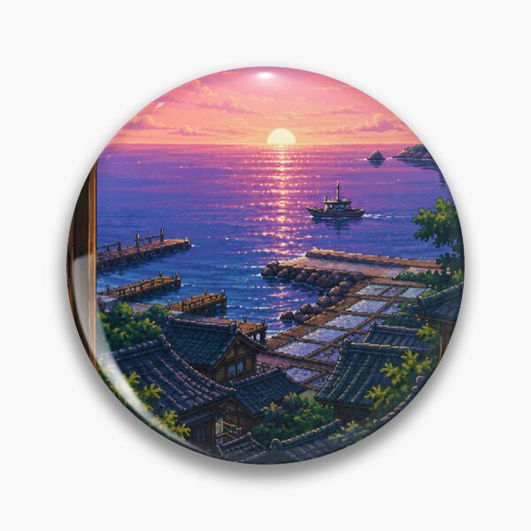 Item preview, Japanese Pixel Art: Bayside Balcony View designed and sold by bapupa.