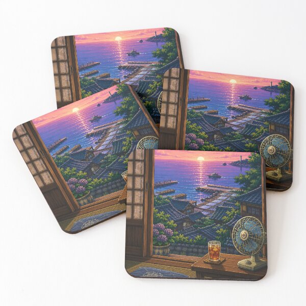 Item preview, Japanese Pixel Art: Bayside Balcony View designed and sold by bapupa.
