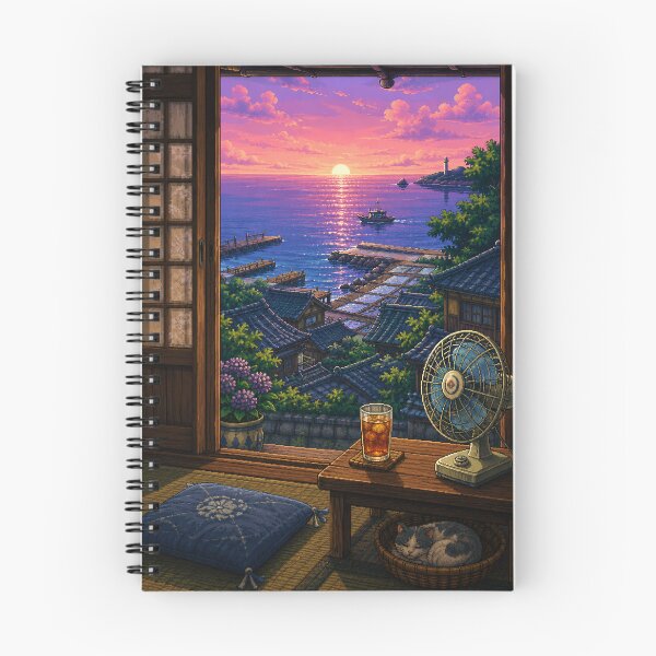 Item preview, Japanese Pixel Art: Bayside Balcony View designed and sold by bapupa.