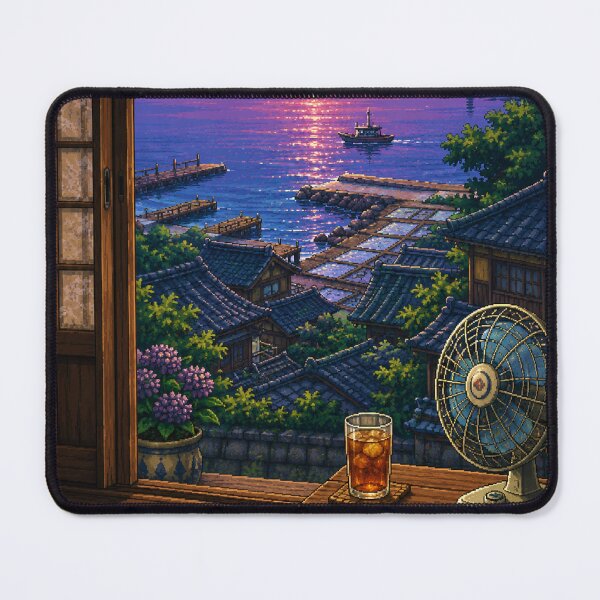 Item preview, Japanese Pixel Art: Bayside Balcony View designed and sold by bapupa.