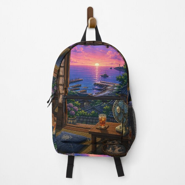 Item preview, Japanese Pixel Art: Bayside Balcony View designed and sold by bapupa.