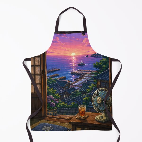 Item preview, Japanese Pixel Art: Bayside Balcony View designed and sold by bapupa.