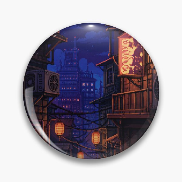 Item preview, Japanese Pixel Art: Electric Alleyway Haze designed and sold by bapupa.