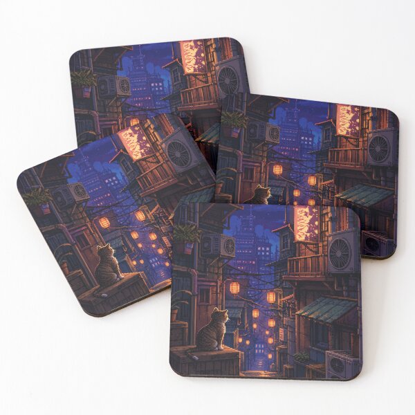 Item preview, Japanese Pixel Art: Electric Alleyway Haze designed and sold by bapupa.
