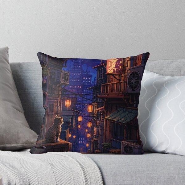 Item preview, Japanese Pixel Art: Electric Alleyway Haze designed and sold by bapupa.