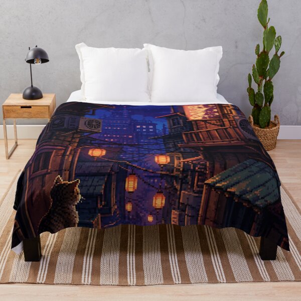 Item preview, Japanese Pixel Art: Electric Alleyway Haze designed and sold by bapupa.